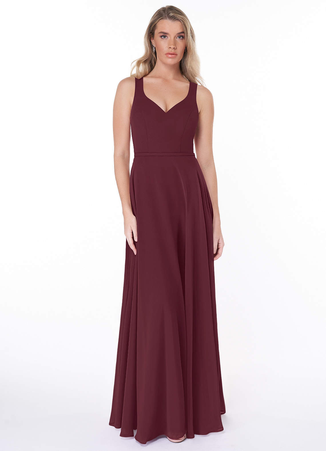 Azazie Briena Cabernet Bridesmaid Dresses Azazie CA