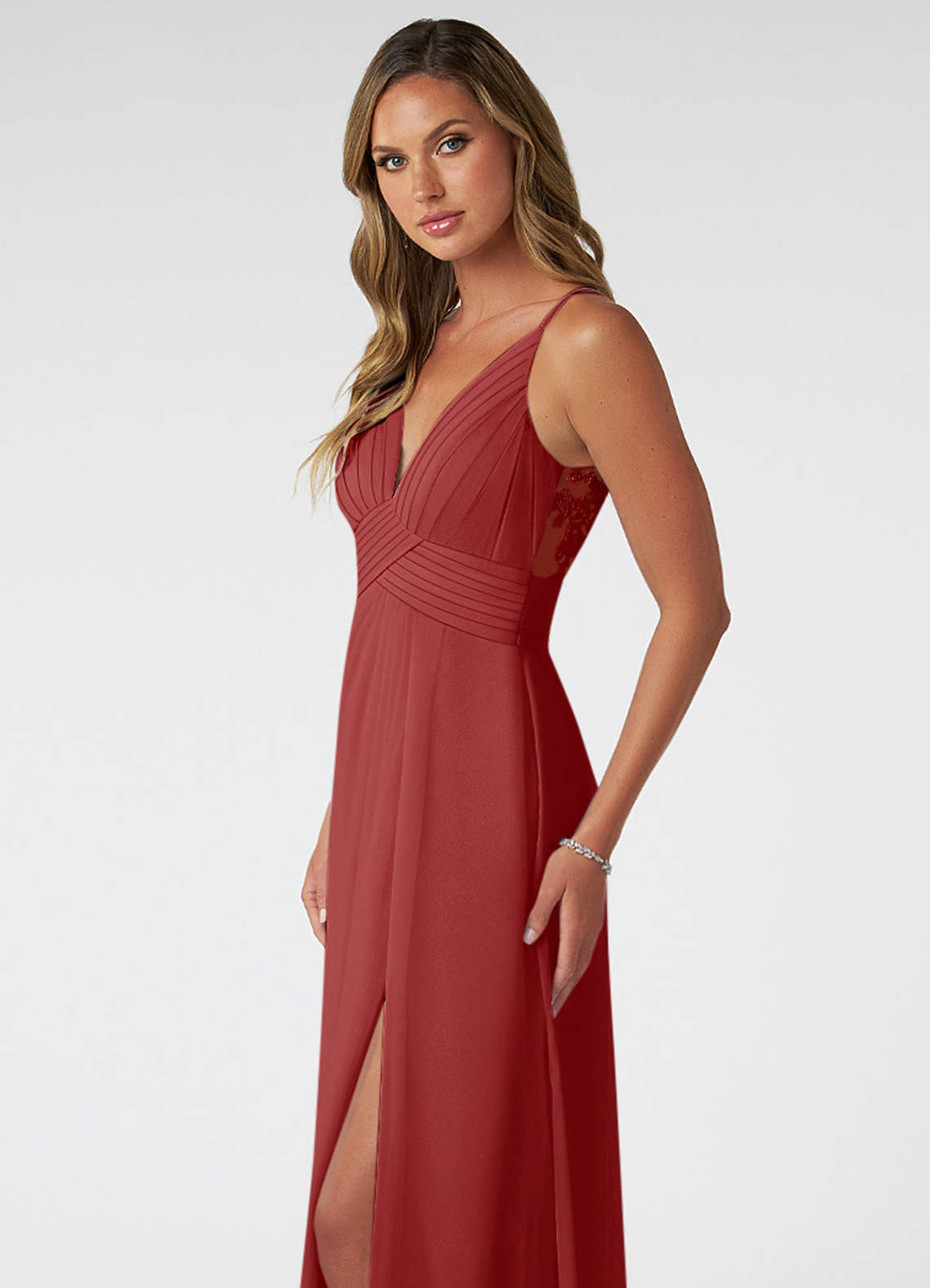 Rust Azazie Maren Allure Bridesmaid Dresses Azazie