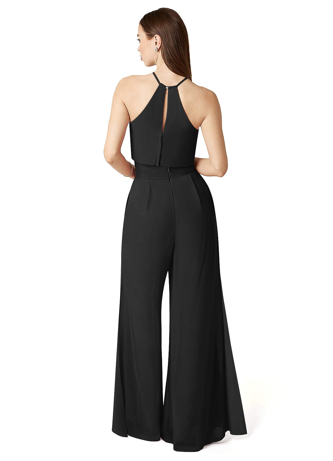 Azazie Kenzi Jumpsuit Black Bridesmaid Dresses Azazie CA