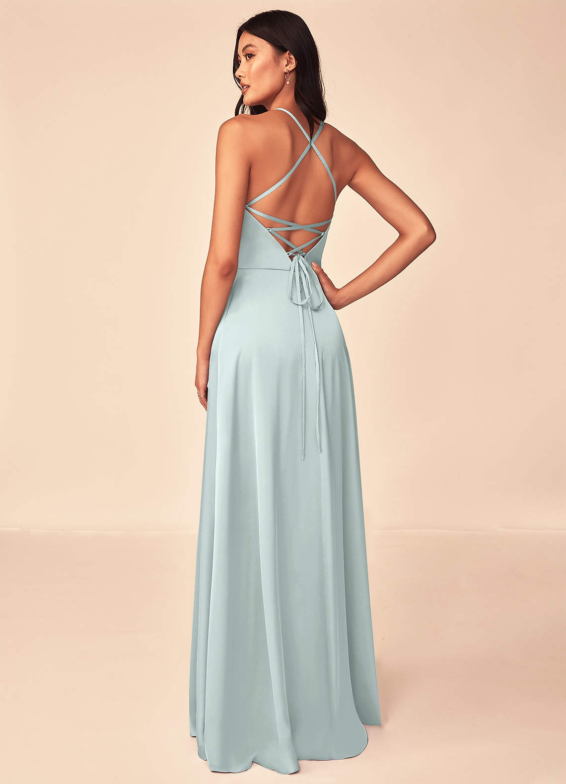 Mist Azazie Mei Stretch Satin Dress Bridesmaid Dresses Azazie