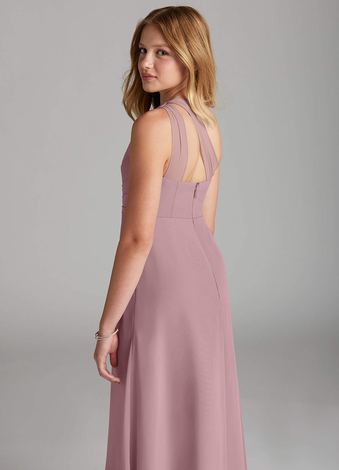 Azazie Maive Junior Bridesmaid Dress In Dusty Rose Azazie