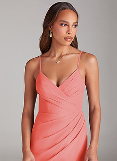 Azazie Maci Coral Bridesmaid Dresses Azazie