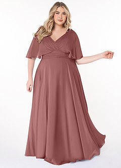 Azazie Pamela Desert Rose Bridesmaid Dresses Azazie