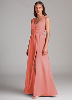 Azazie Tanicia Coral Bridesmaid Dresses Azazie