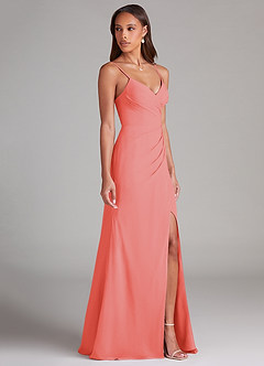 Azazie Maci Coral Bridesmaid Dresses Azazie