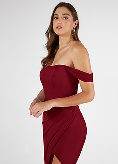 Burgundy Azazie Kit Bridesmaid Dresses Azazie