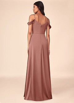 Azazie Ocean Stretch Satin Dress Dusty Rose Bridesmaid Dresses Azazie