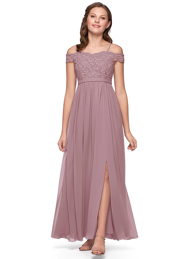 Dusty Rose Azazie Lea JBD Ready To Ship Junior Bridesmaid Dresses Azazie