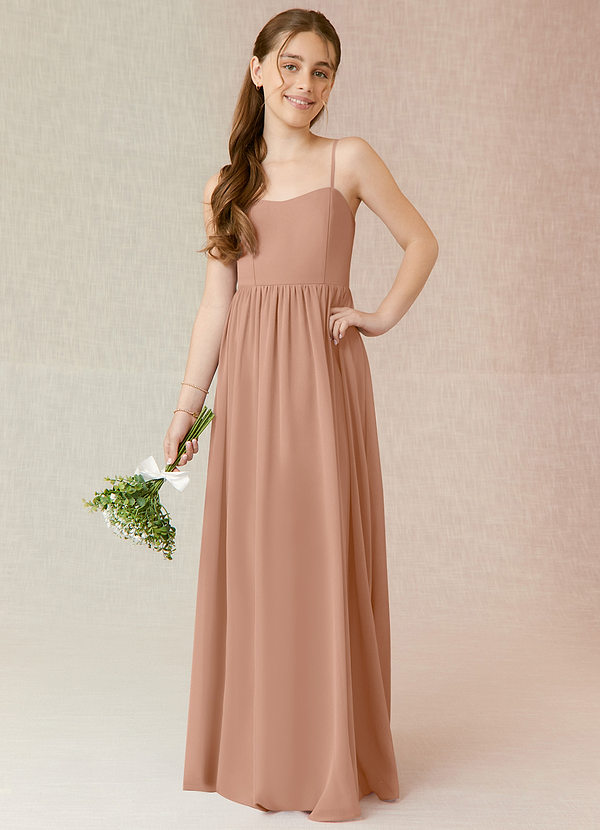 Champagne Rose Azazie Evonne Jbd Junior Bridesmaid Dresses Azazie