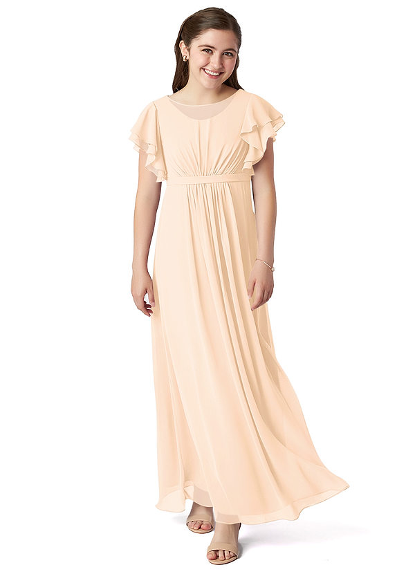 Pearl Pink Azazie Daphne Junior Bridesmaid Dresses Azazie