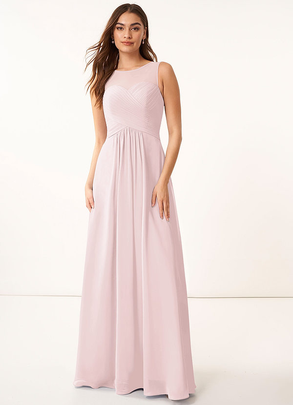 Blushing Pink Azazie Gigi Bridesmaid Dresses Azazie