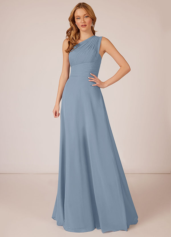 Dusty Blue Azazie Ashley Bridesmaid Dresses Azazie