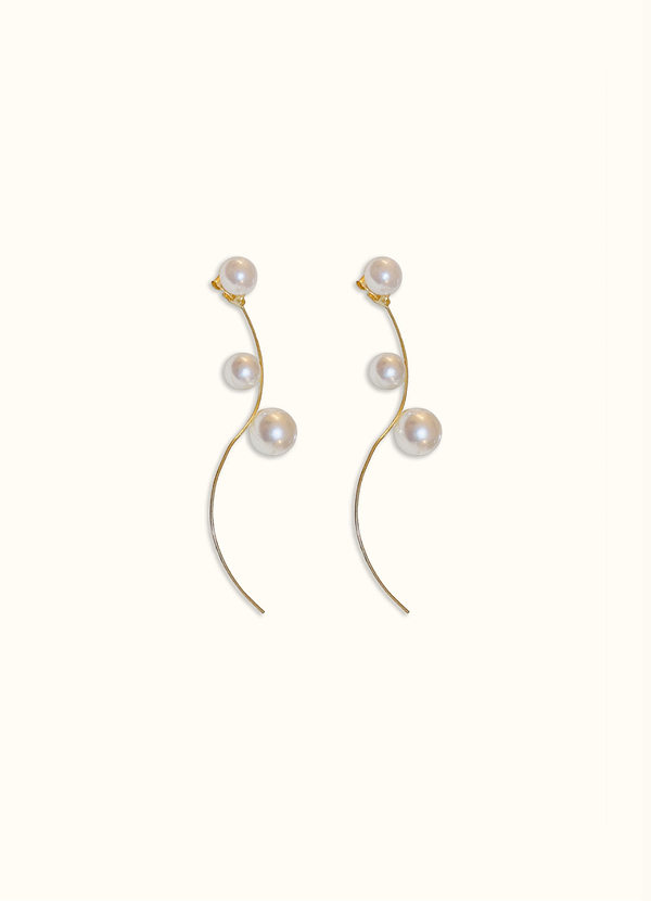 Three Pearl Drop Earrings Jewelry Azazie