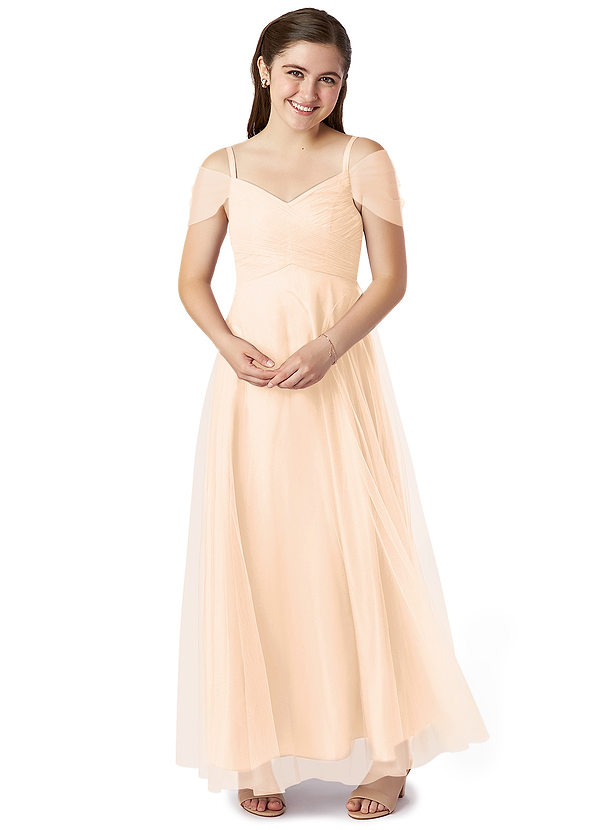 Pearl Pink Azazie Jeyne Jbd Junior Bridesmaid Dresses Azazie