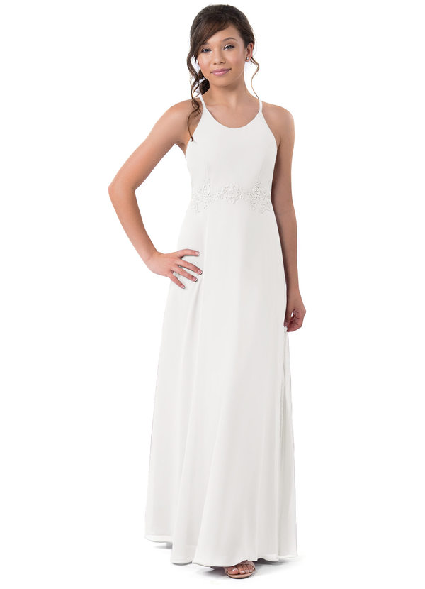 Ivory Azazie Rossi JBD Junior Bridesmaid Dresses Azazie