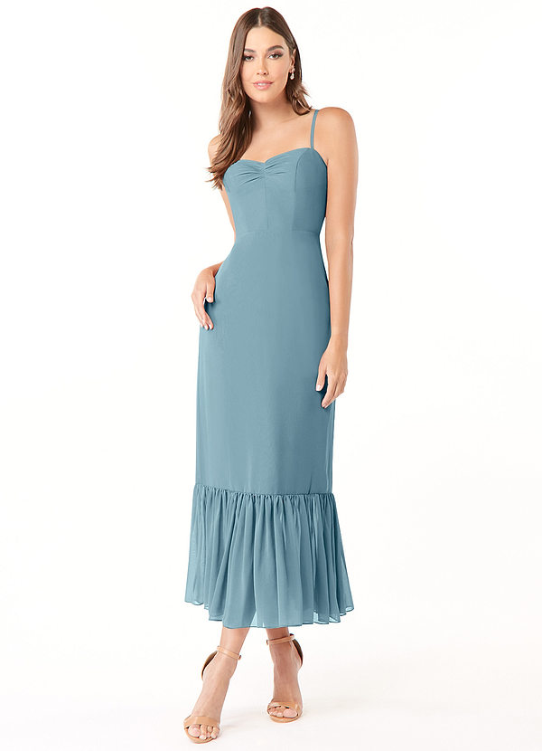 Moody Blue Azazie Justina Bridesmaid Dresses Azazie