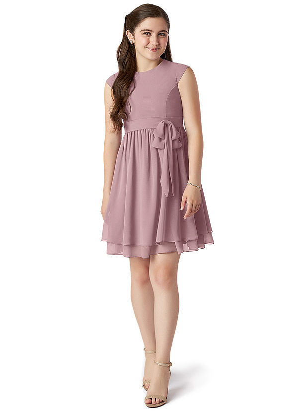 Azazie Ingrid Junior Bridesmaid Dress In Dusty Rose Azazie