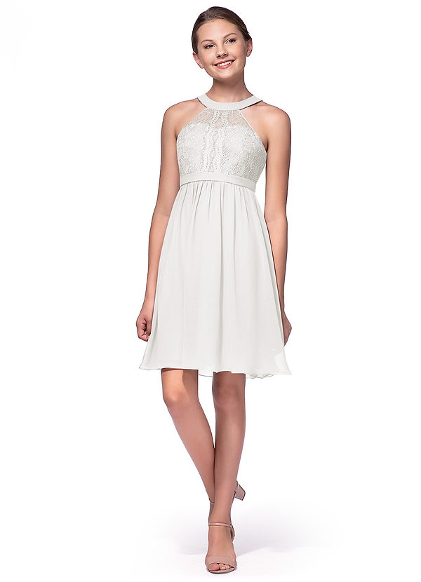 Ivory Azazie Andalise Jbd Junior Bridesmaid Dresses Azazie