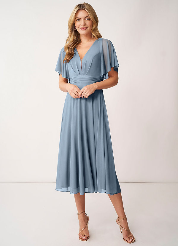 Dusty Blue Azazie Tinsley Bridesmaid Dresses Azazie