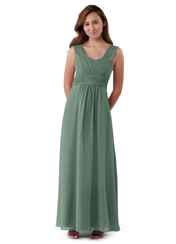 Eucalyptus Azazie Sophia JBD Junior Bridesmaid Dresses Azazie