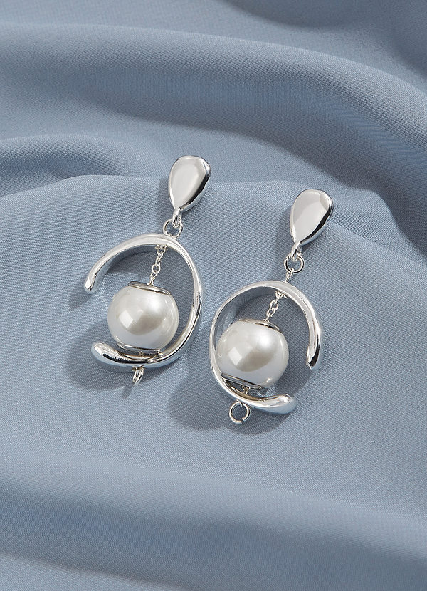 Irregular Metal Pearl Patchwork Earrings Jewelry Azazie