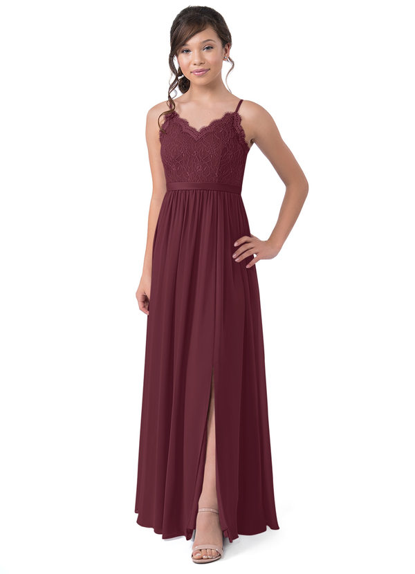 Cabernet Azazie Roxy JBD Junior Bridesmaid Dresses Azazie