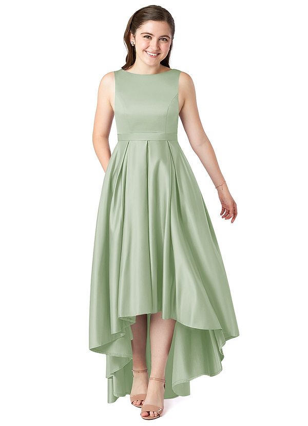 Dusty Sage Azazie Inaya Jbd Junior Bridesmaid Dresses Azazie