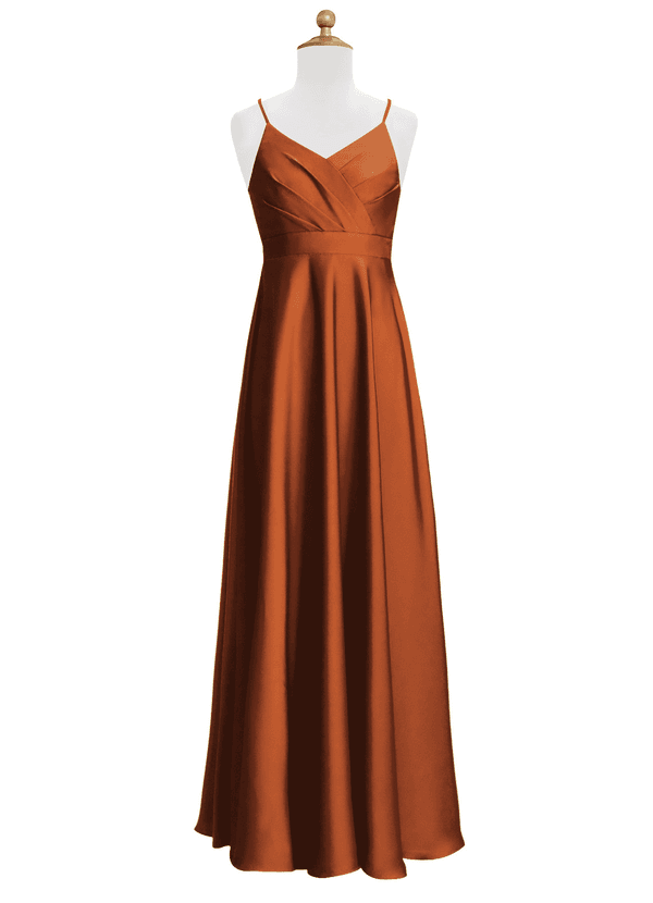 Azazie Avelina Junior Bridesmaid Dress In Cinnamon Azazie