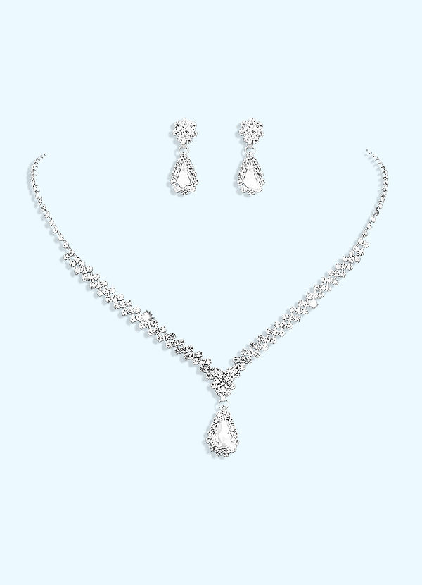 Shiny Drop Shaped Rhinestone Jewelry Set Jewelry Azazie