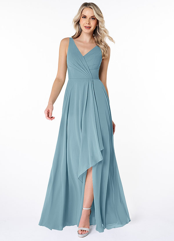 Moody Blue Azazie Calvi Bridesmaid Dresses Azazie