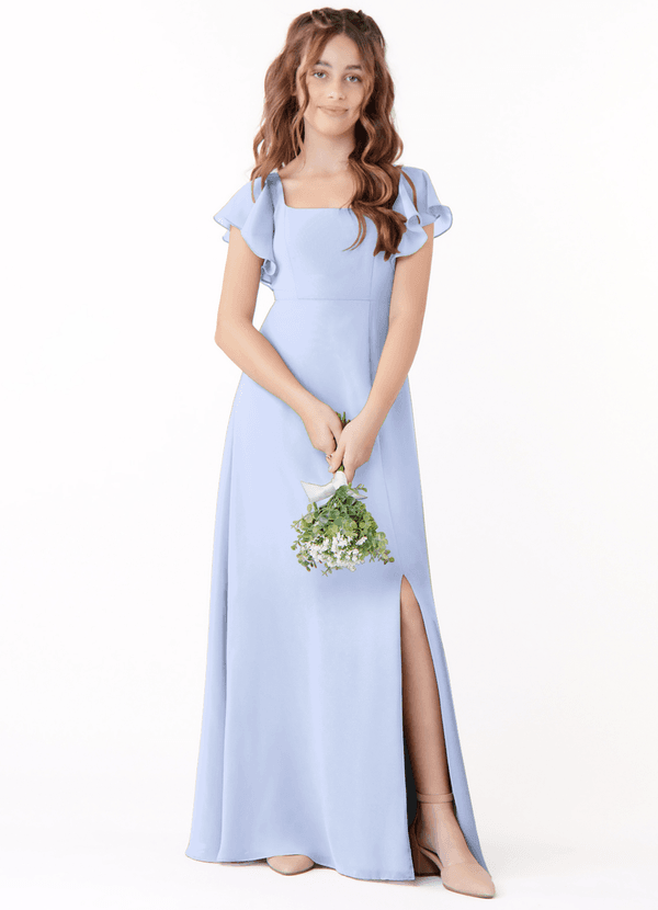 Azazie Bondi Junior Bridesmaid Dress In Ice Azazie