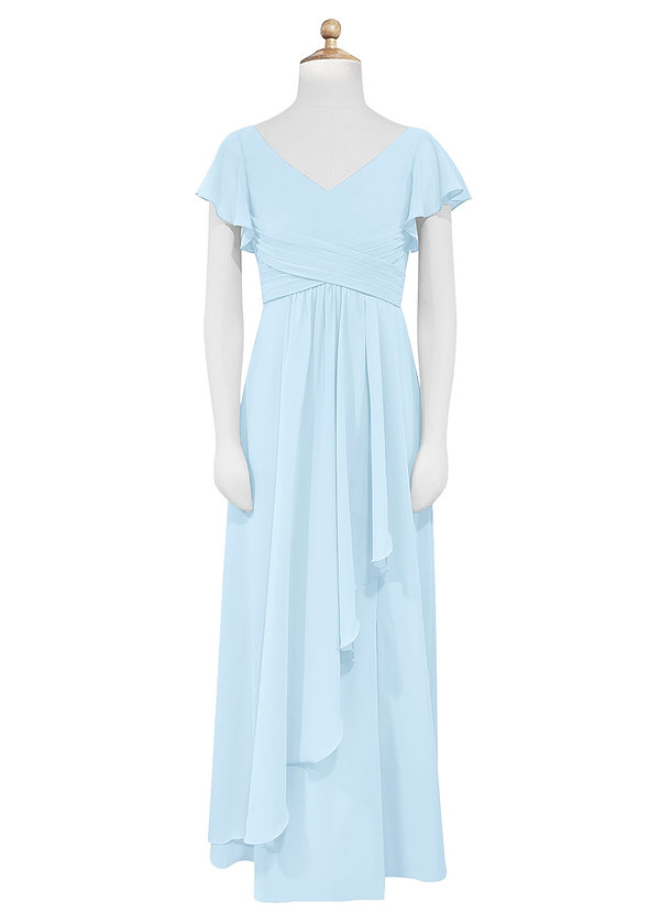 Sky Blue Azazie Omari JBD Junior Bridesmaid Dresses Azazie