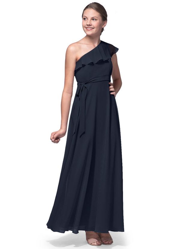 Dark Navy Azazie Eletta Jbd Junior Bridesmaid Dresses Azazie