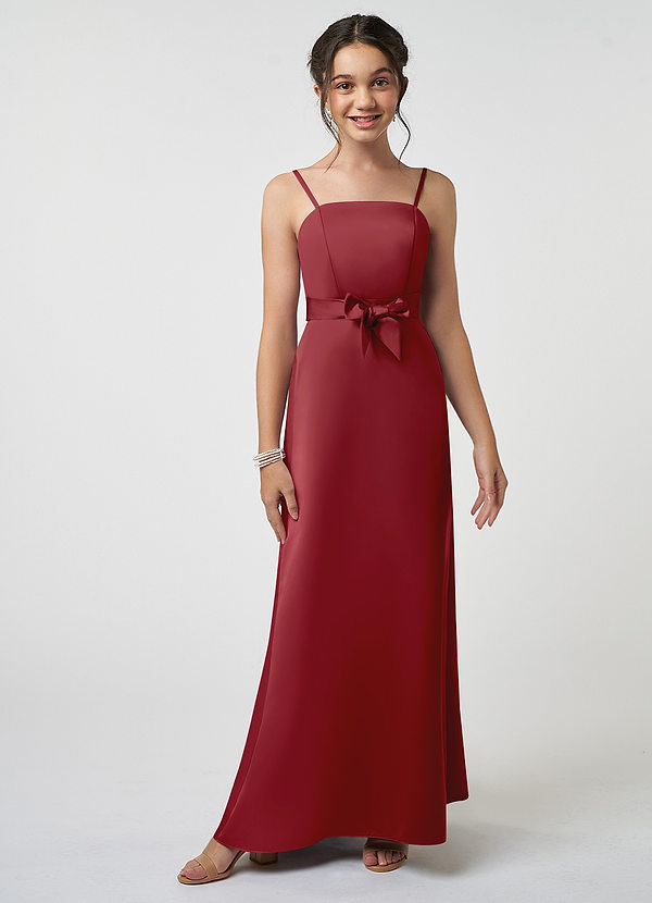 Pomegranate Azazie Anina Jbd Junior Bridesmaid Dresses Azazie