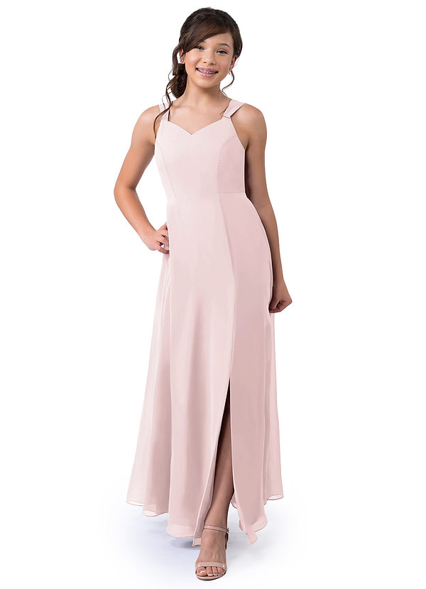 Blushing Pink Azazie Julie Junior Bridesmaid Dresses Azazie