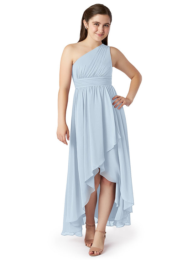 Mist Azazie Mathilda JBD Junior Bridesmaid Dresses Azazie