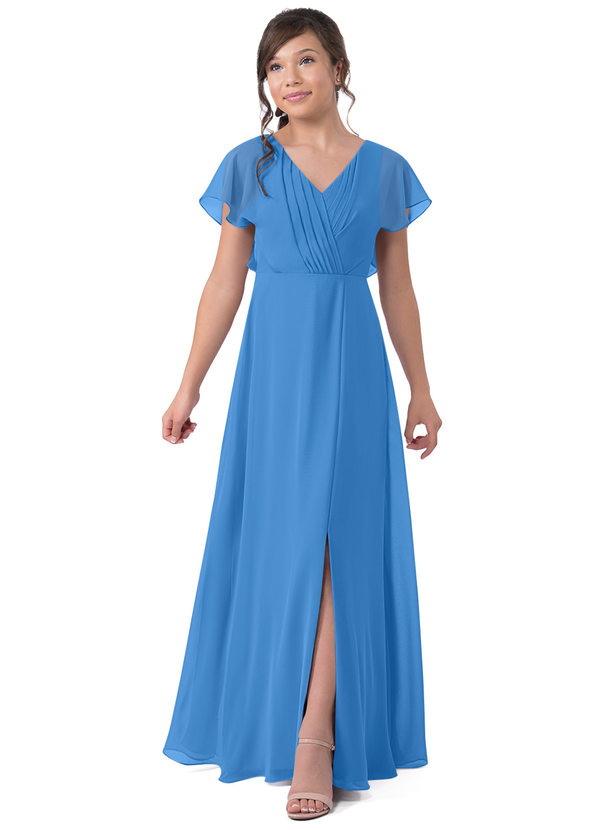 Blue Jay Azazie Rylee JBD Junior Bridesmaid Dresses Azazie