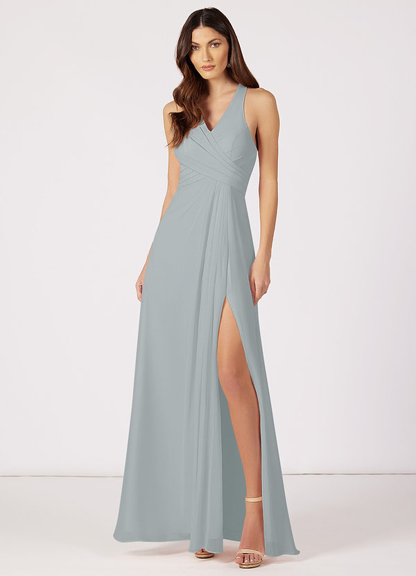 Dolphin Grey Azazie Danica Bridesmaid Dresses Azazie