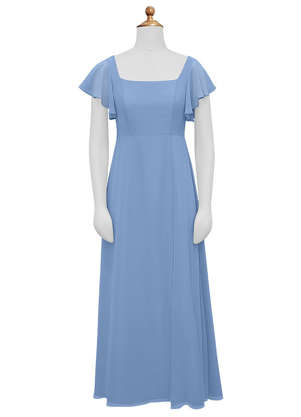 Steel Blue Azazie Bondi JBD Junior Bridesmaid Dresses Azazie