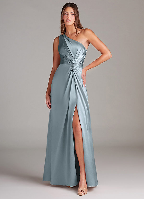 Azazie Brooke Dusty Blue Bridesmaid Dresses Azazie