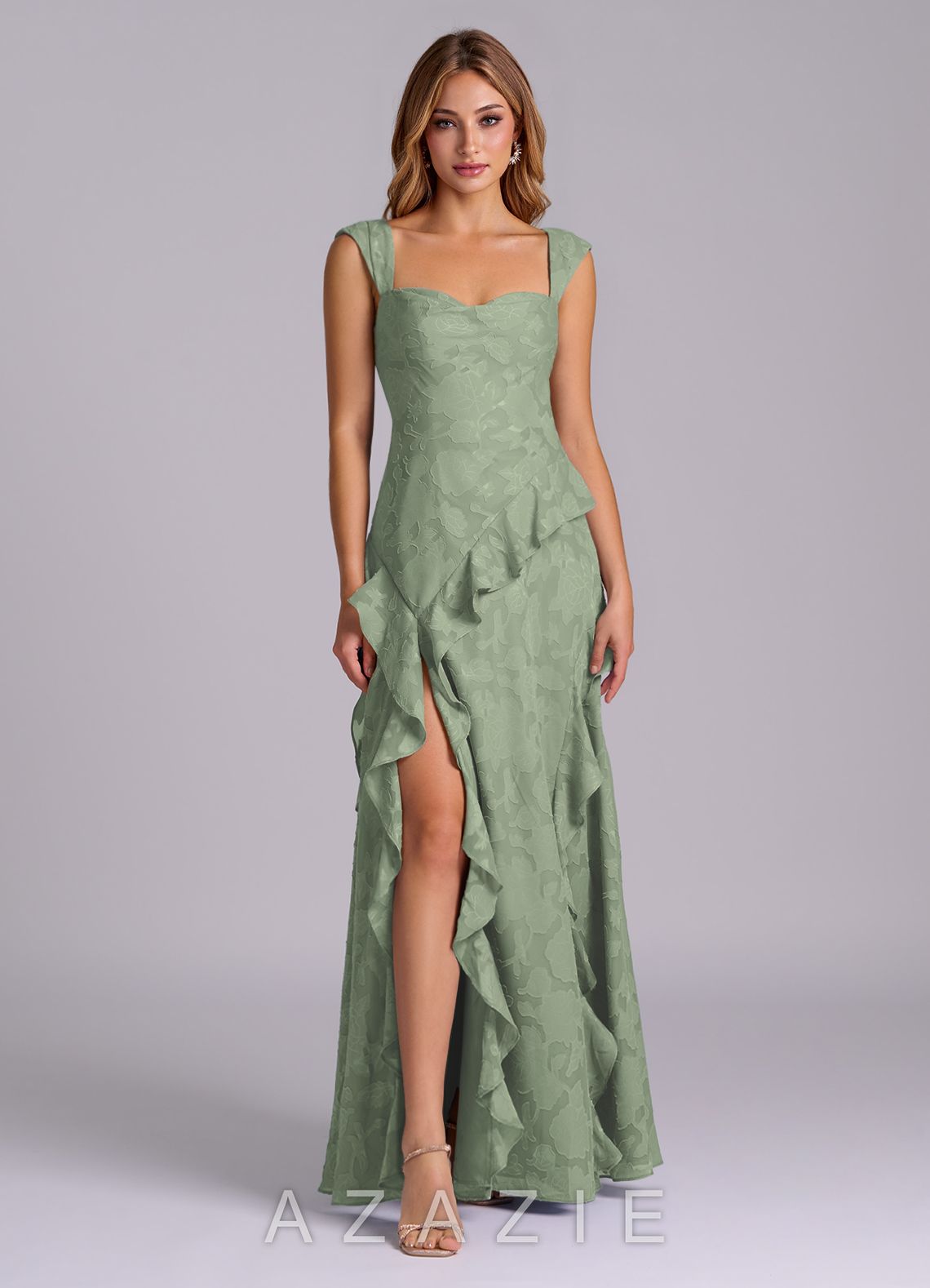 Azazie Sloane Floral Burnout-AZAZIE|19719