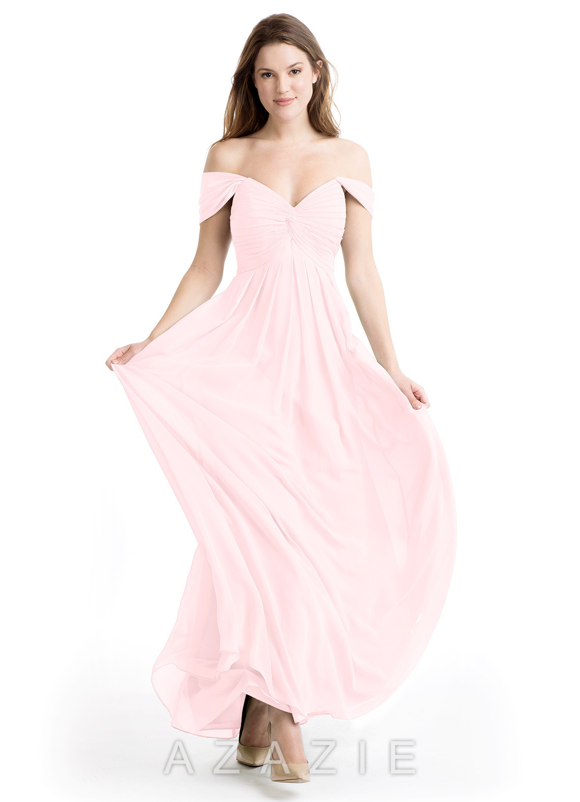 Azazie Kaitlynn Bridesmaid Dress Blushing Pink Azazie