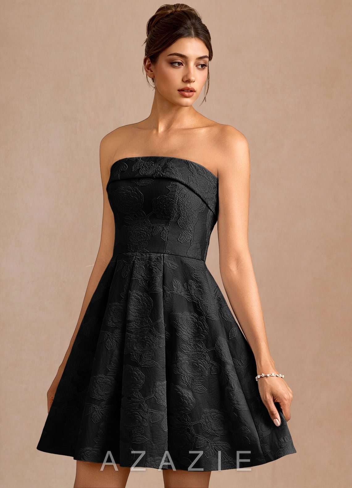 Clementine Black Mini Dress-AZAZIE|24671