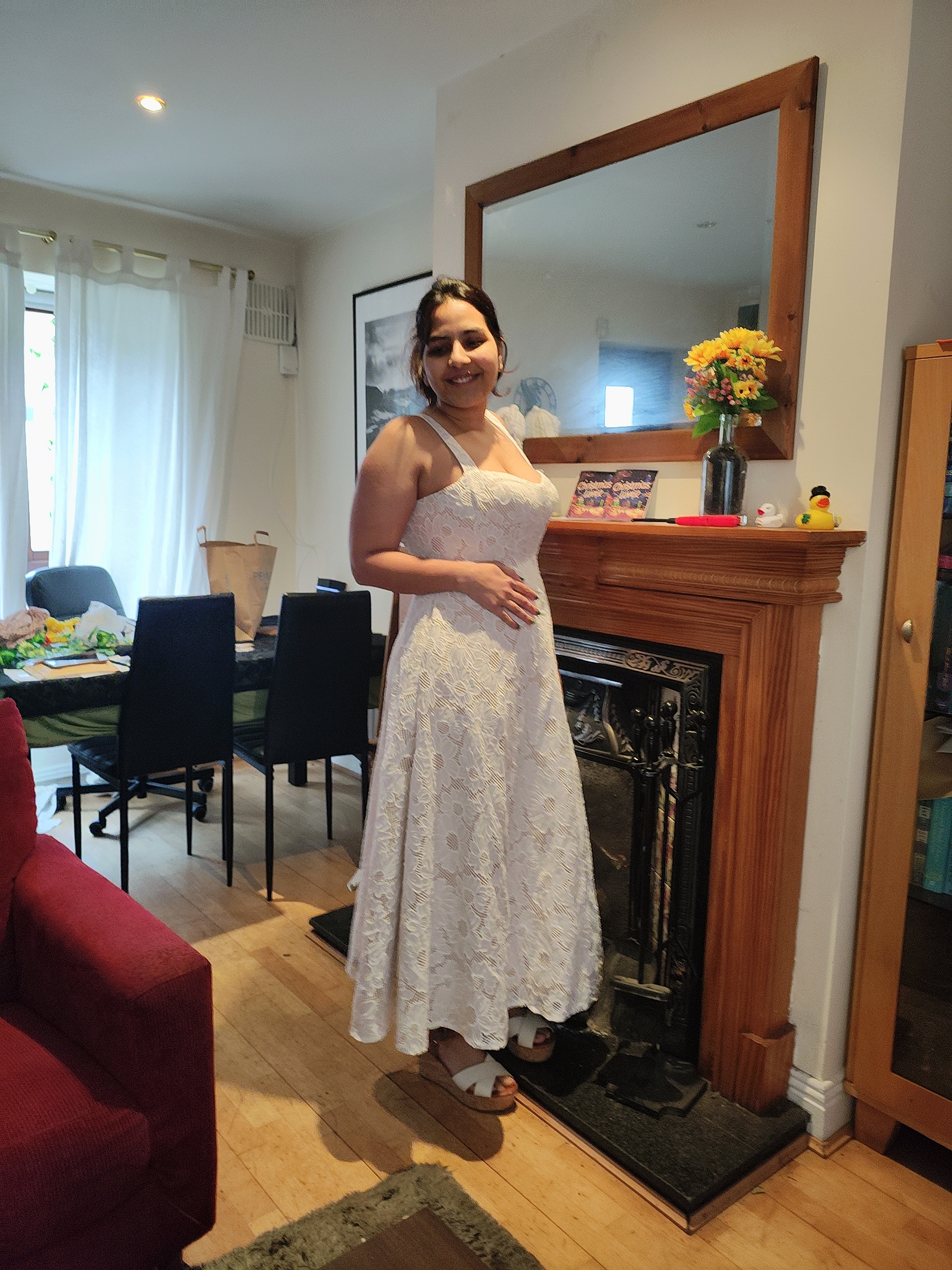 Charlotte White Lace Maxi Dress | Azazie CA