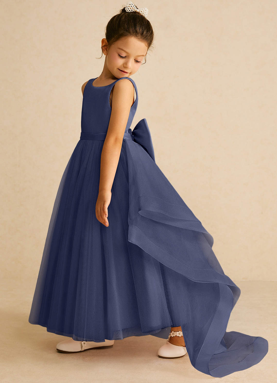 Frower bon tulle dress｜Can be delivered｜アマイルオンライン