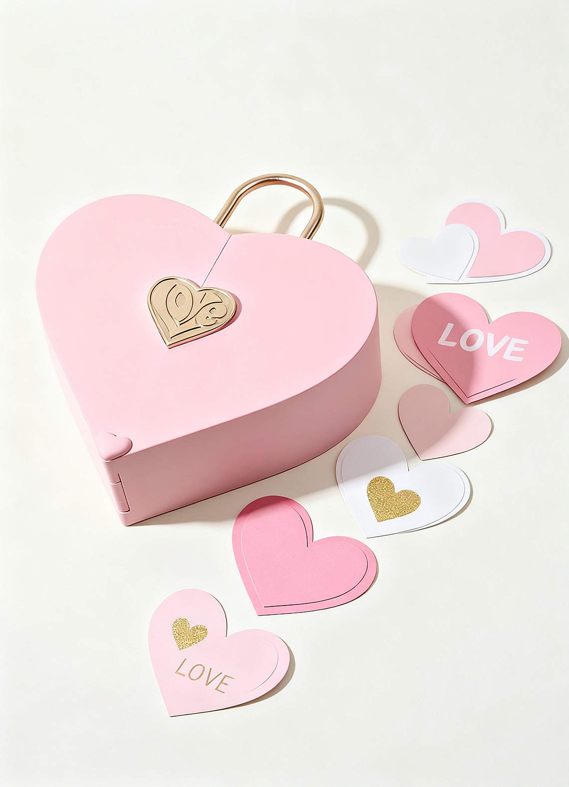 front Coffret cadeau dépliant en forme de cœur