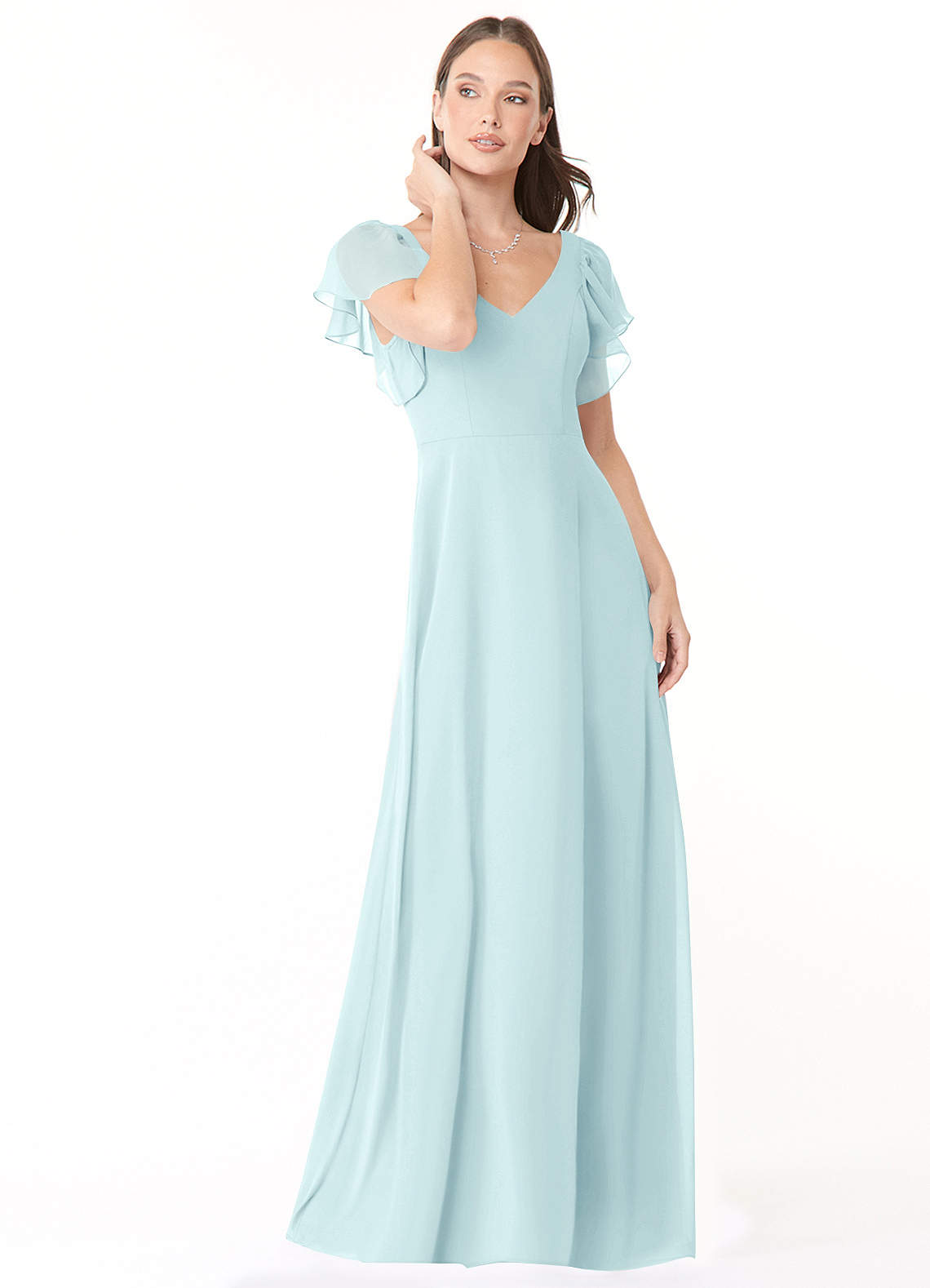 Azazie Syenna Sea Glass Chiffon Bridesmaid Dresses | Azazie