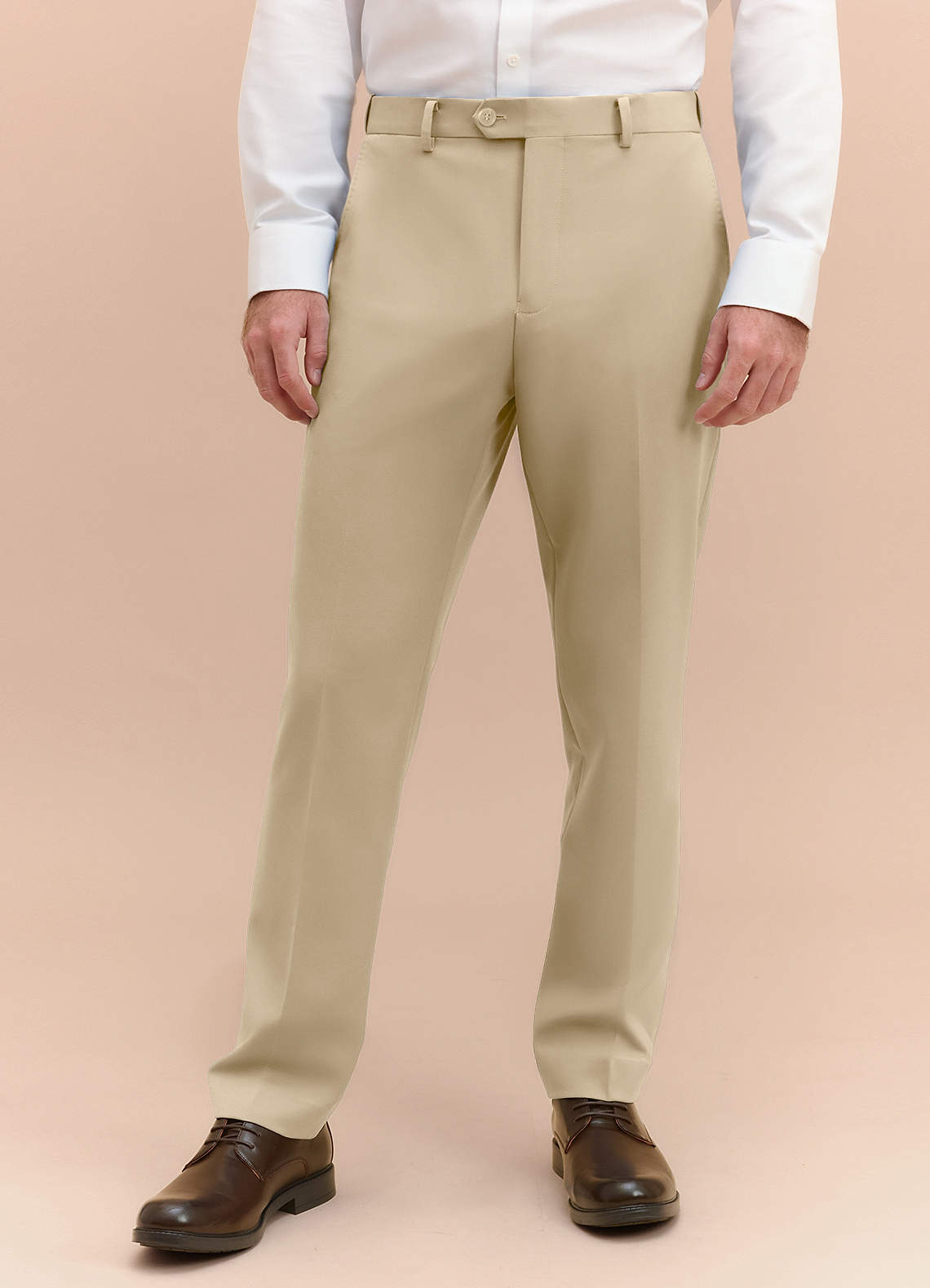James Champagne Structured Stretch Dress Pants | Slim Regular