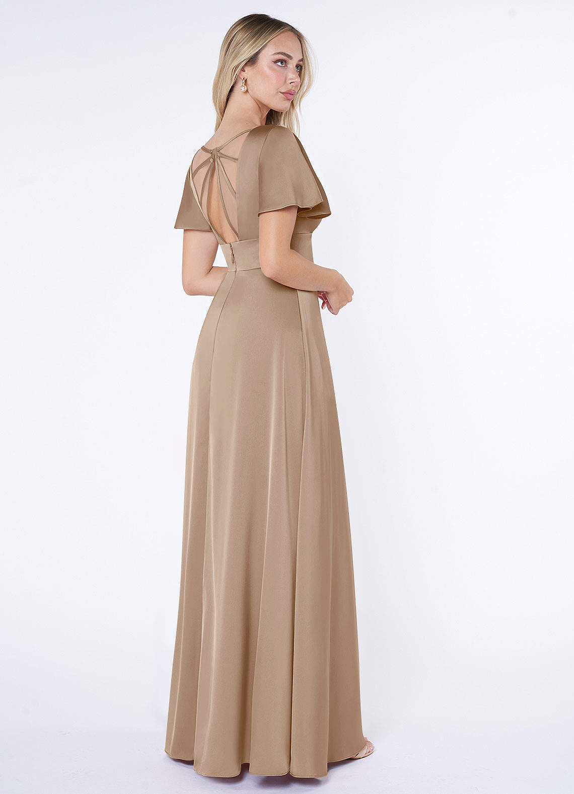 azazie lani stretch satin dress Azazie Lani