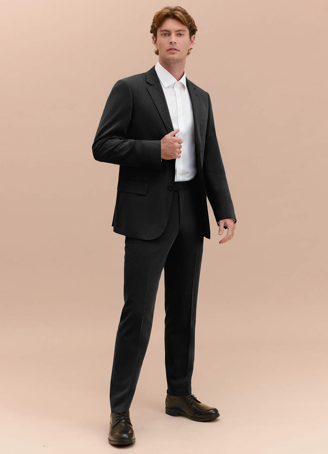 front William Black Comfort Blend  Suit Jacket